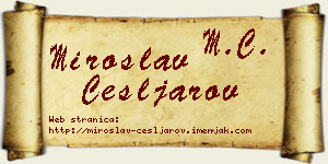 Miroslav Češljarov vizit kartica